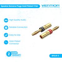 Gambar Vention Konektor Speaker Jack Banana Plugs Gold Plated - BFD dari Vention Authorized Malang Kota Surabaya 1 Tokopedia