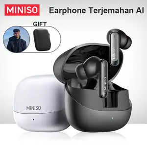 MINISO MS106 TWS AI Translation Headset  Video/Voice Call Translation Wireless Bluetooth 6.0 Earphone 134 Languages ​​Real-Time Translation Noise Reduction HD Call HIFI Sound Quality