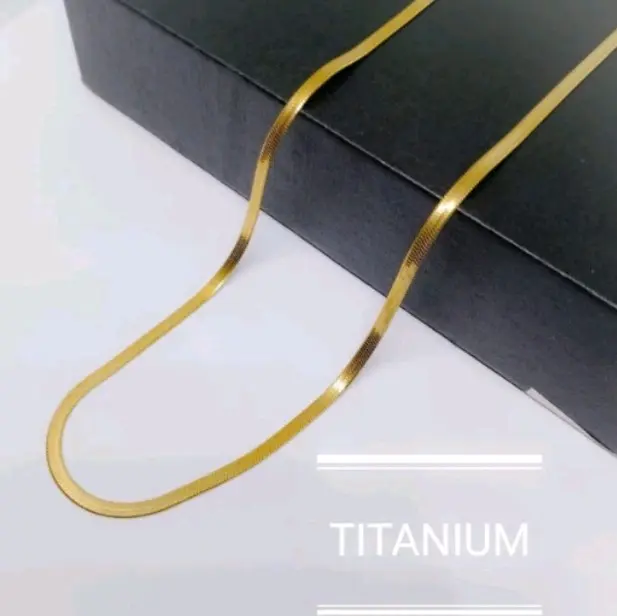 KALUNG TITANIUM PRIA WANITA MODEL PIPIH SILVER GOLD BLACK KALUNG TITANIUM IMPOR 7