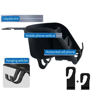 Cup Holder Gantung 3in1 Tempat Botol Minum Gantungan Barang Jok Belakang Mobil Phone Holder HP Kait Barang