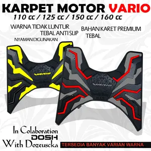 Karpet Motor VARIO 125 Pijakan kaki VARIO 125 New 125cc tahun pembuatan 2009 - 2025 Bahan karet premium tebal