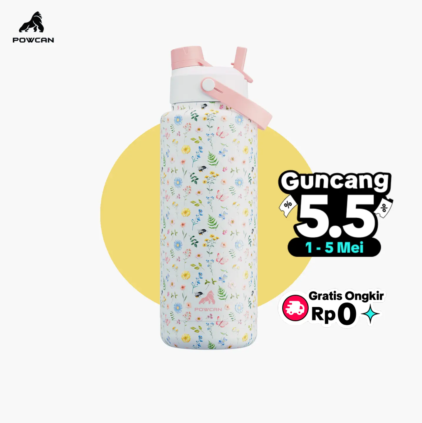 【Stok terbatas】Cocok untuk gelas minum POWCAN dengan kapasitas 40 oz (1100 ml), saringan pelindung lunak yang terbuat dari silikon, selimut anti-goyangan yang universal, tersedia dalam tiga pilihan warna. Botol
