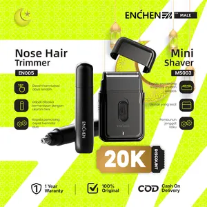 [Penawaran Kombo] ENCHEN MS003 & EN005 Mini Shaver Alat Cukur Jenggot Nose Ear Trimmer Jenggot Portable