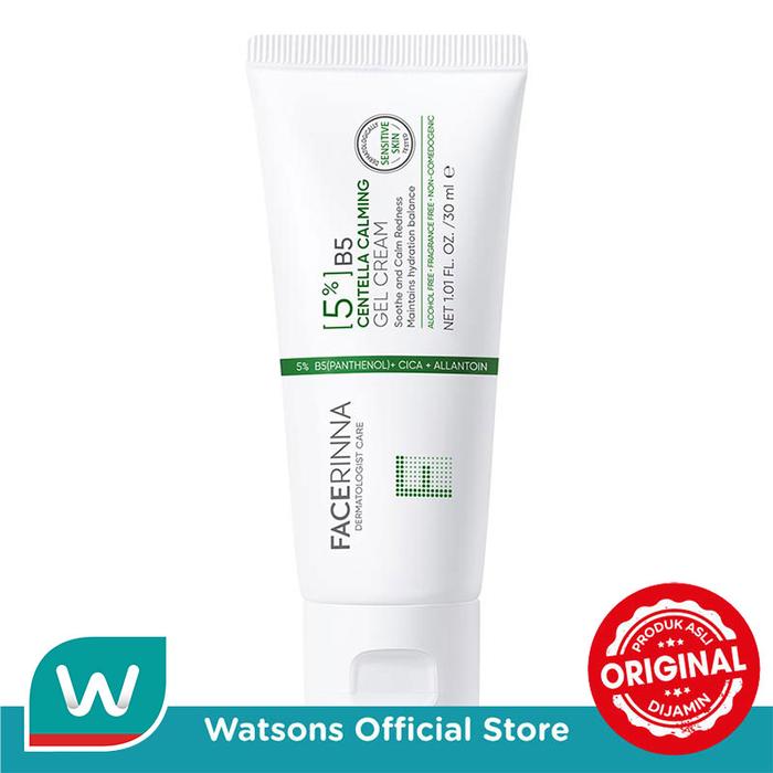Gambar Facerinna 5% B5 Centella Calming Gel Cream 30ml dari Watsons Indonesia Official Store Kab. Tangerang Tokopedia