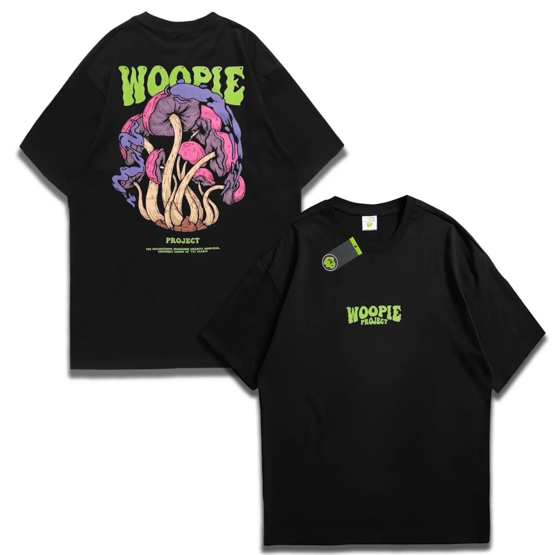 Kaos Distro Cowok Keren | Baju Atasan Pria Wanita Dewasa Katun Combed Lembut Woopie Project | T-shirt Oblong Polos Motif Skena Santai Panjang Regular Unisex Sablon Plastisol