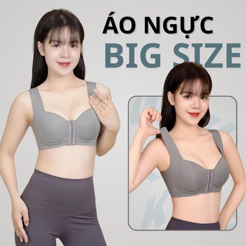 Áo ngực Bigsize cài trước gom ngực xa nhau không gọng không viền đệm mỏng ôm trọn vòng 1 lớn chống xệ Nữ 099