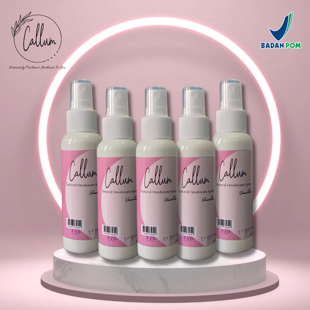 PAKET 5pcs Callum Deodorant Tawas aroma Vanilla deodorant semprot