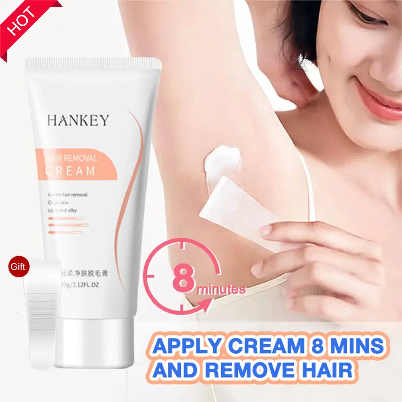 HANKEY Hair Removal Cream Painless Hair Remover For Armpit Legs and Arms Skin Care Body Care Depilatory Cream For Men Women 60g