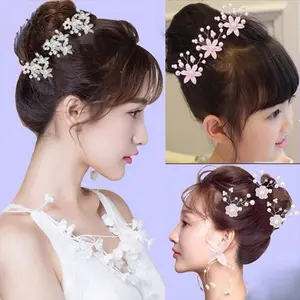 Tusuk Konde Cantik Korean Style Motif Bunga Mahkota Rambut Cantik