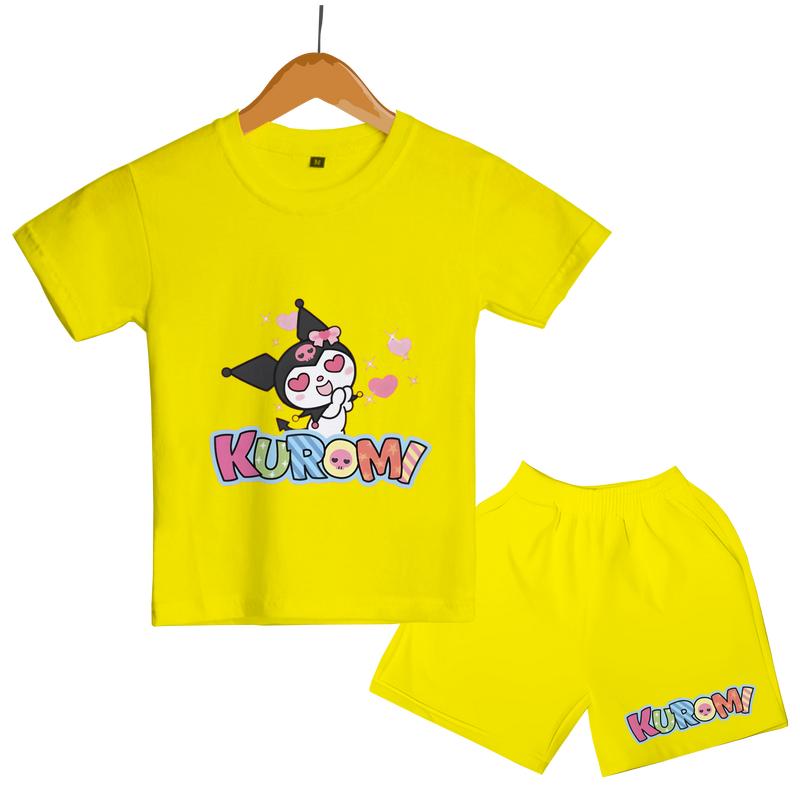 Luwi Kids Setelan Anak Cewek Cowok Gambar Kuromi Colorfull Celana Fashion 0