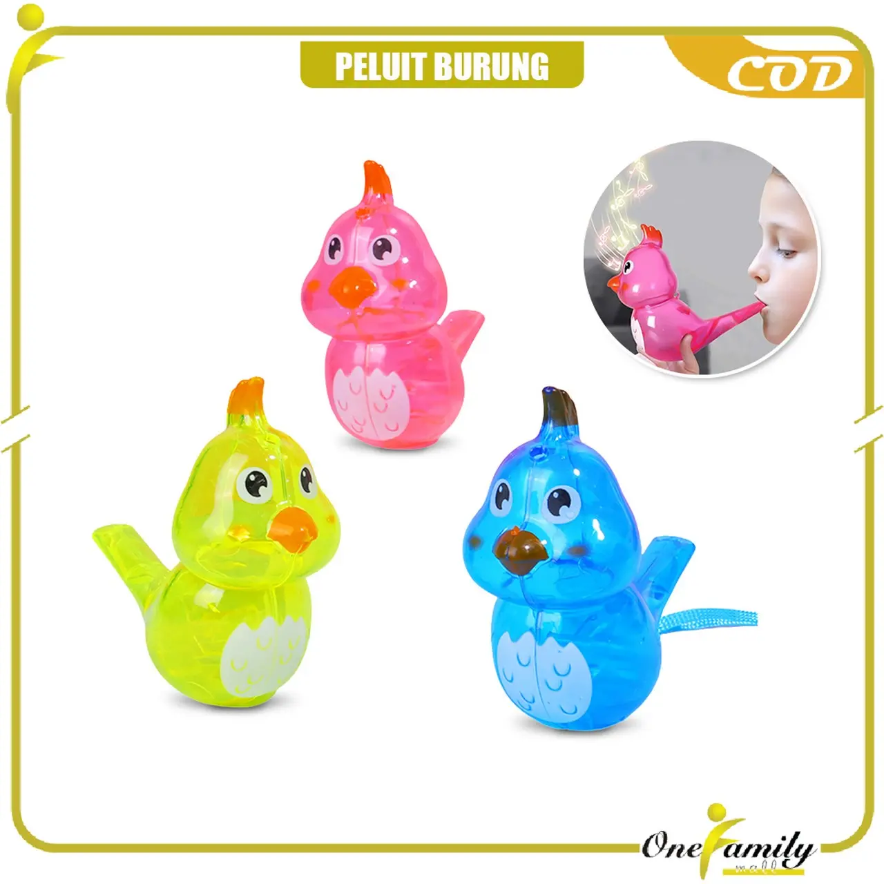 [COD] OFM M382 Peluit Anak Whistle Music Toys Suara Burung Lucu