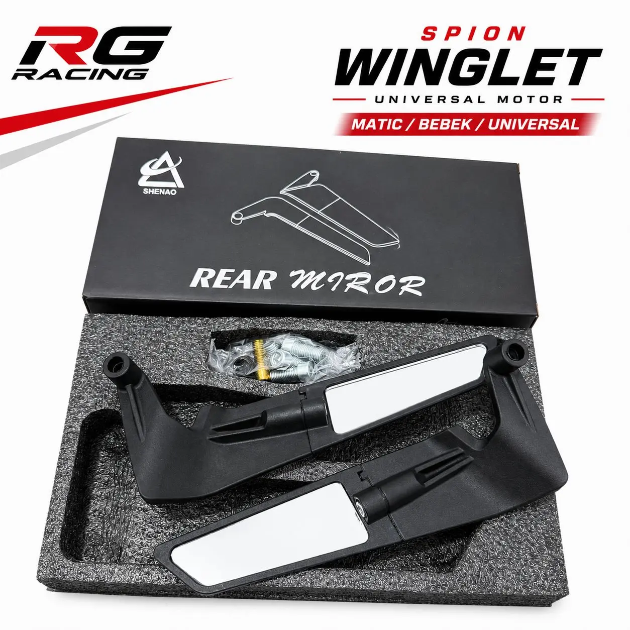 Spion Winglet Siku V2 Vario Beat Pcx Nmax Adv Vixion Scoopy Universal motor harga 1 pasang