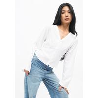 Gambar COLORBOX V-Neck Long Sleeve Textured Blouse I-BLWKCR126D021 OFF WHITE - Off White, S dari Colorbox Indonesia Kota Bekasi 2 Tokopedia