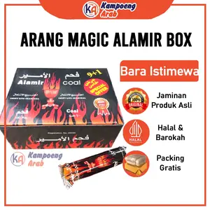 1 BOX ARANG MAGIC AL AMIR Briket Charcoal Tahan Lama Untuk pembakaran Pengharum Ruangan Bukhur