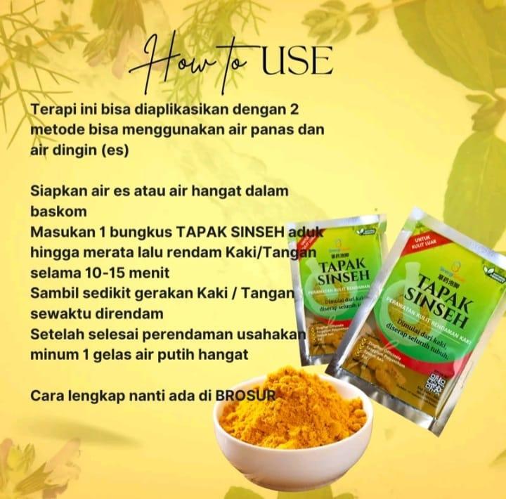 TAPAK SINSEH Serbuk rendaman kaki | herbal rendaman kaki | bubuk rendaman kaki ISI  4