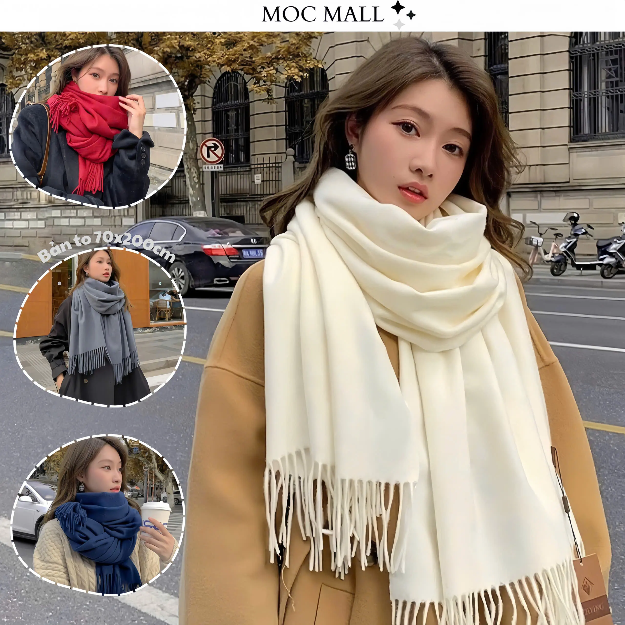 (XẢ KHO) Khăn choàng ấm áp cho mùa đông phong cách Hàn Quốc trẻ trung, năng động, unisex sca002
