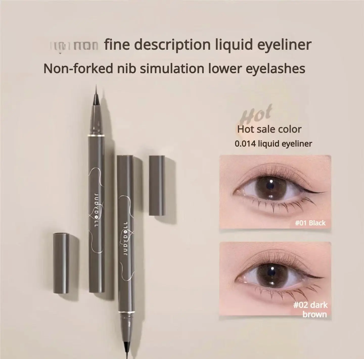 [New] Judydoll Precision Liquid Eyeliner, Very Fine Quick-Drying Long Lasting Non Smudge 0.014mm Eyeliner Lipliner Makeup Cosmetic
