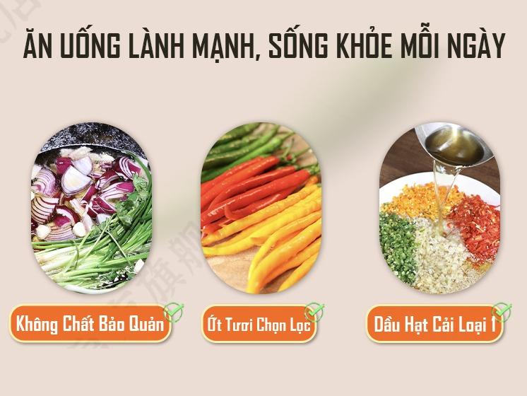 Ớt chưng Hồ Nam - Loại Cao Cấp - Gia Vị thơm cay đặc sản của tỉnh Hồ nam - Chỉ cần mở nắp là ăn được ngay - Bếp Trung Hoa Chuyên Các Món Ăn Kèm 6