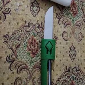 ( PKB - 2in1 ) Pisau 2 Sisi Buah Kupas Knife Peeler Traveling Tajam Stainless Multifungsi