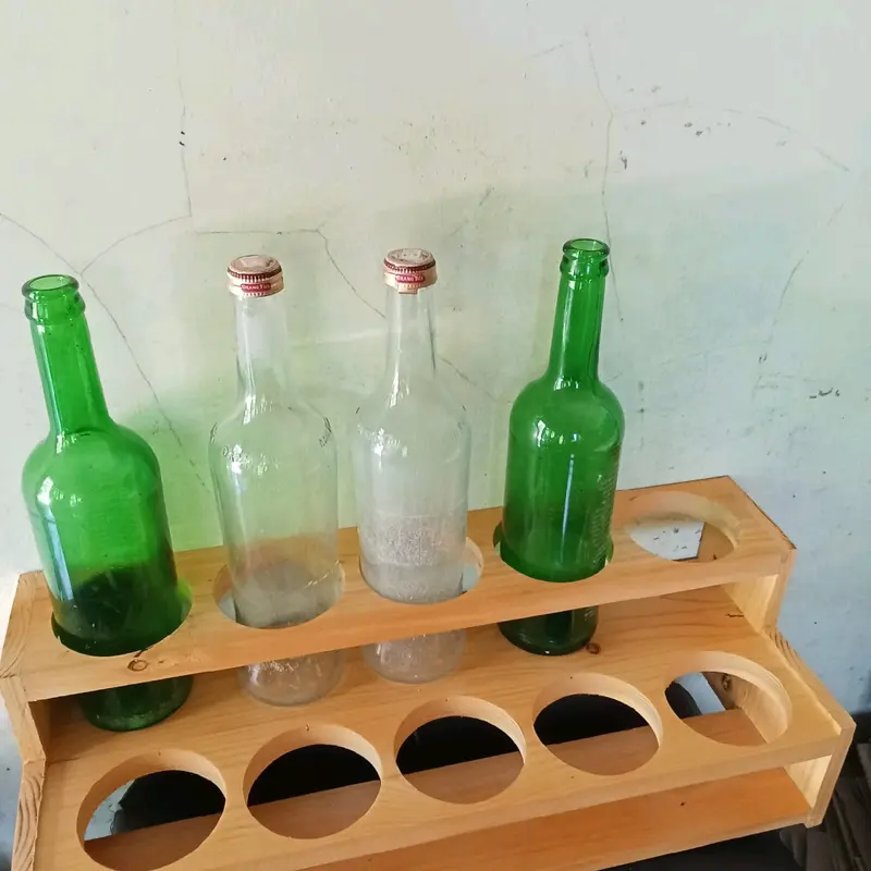 rak botol  minyak diamtr 8cm / 750ml Kayu Oil Kitchenware 3