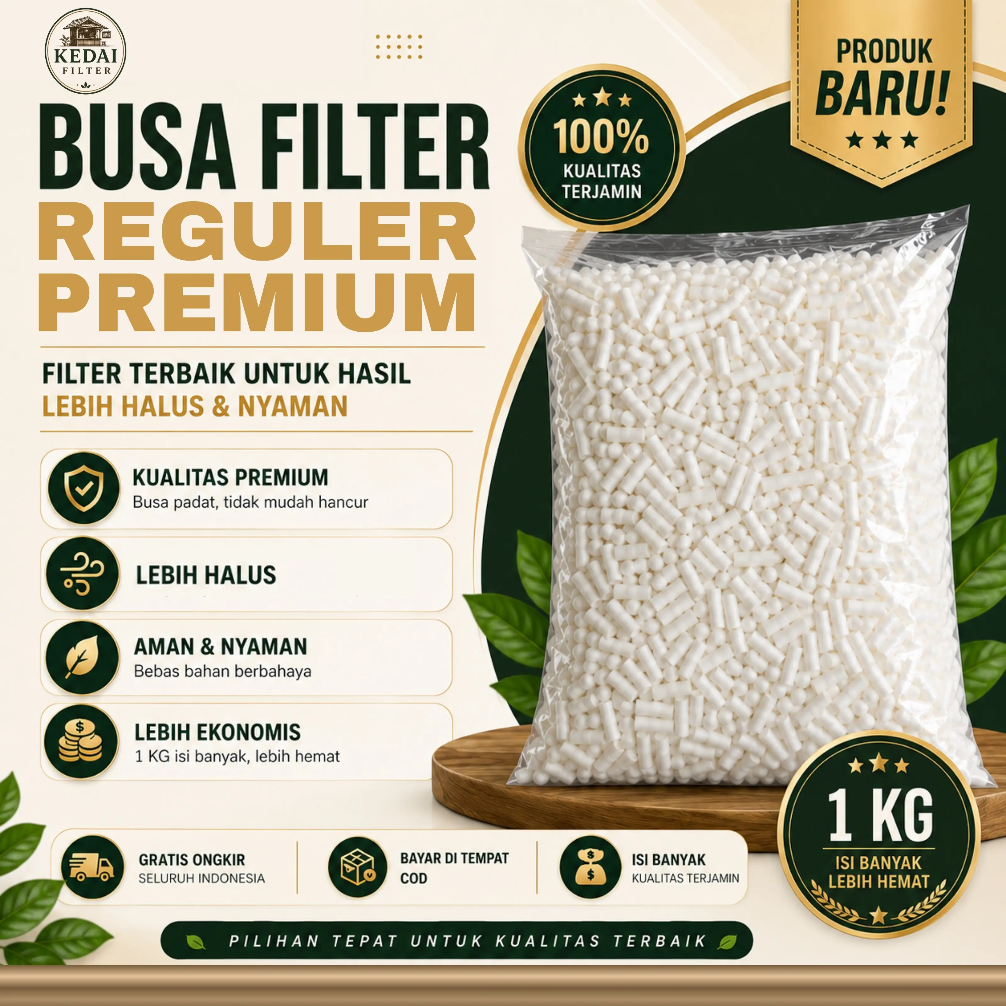 Saringan kapas aquarium Busa Filter Reguler Premium