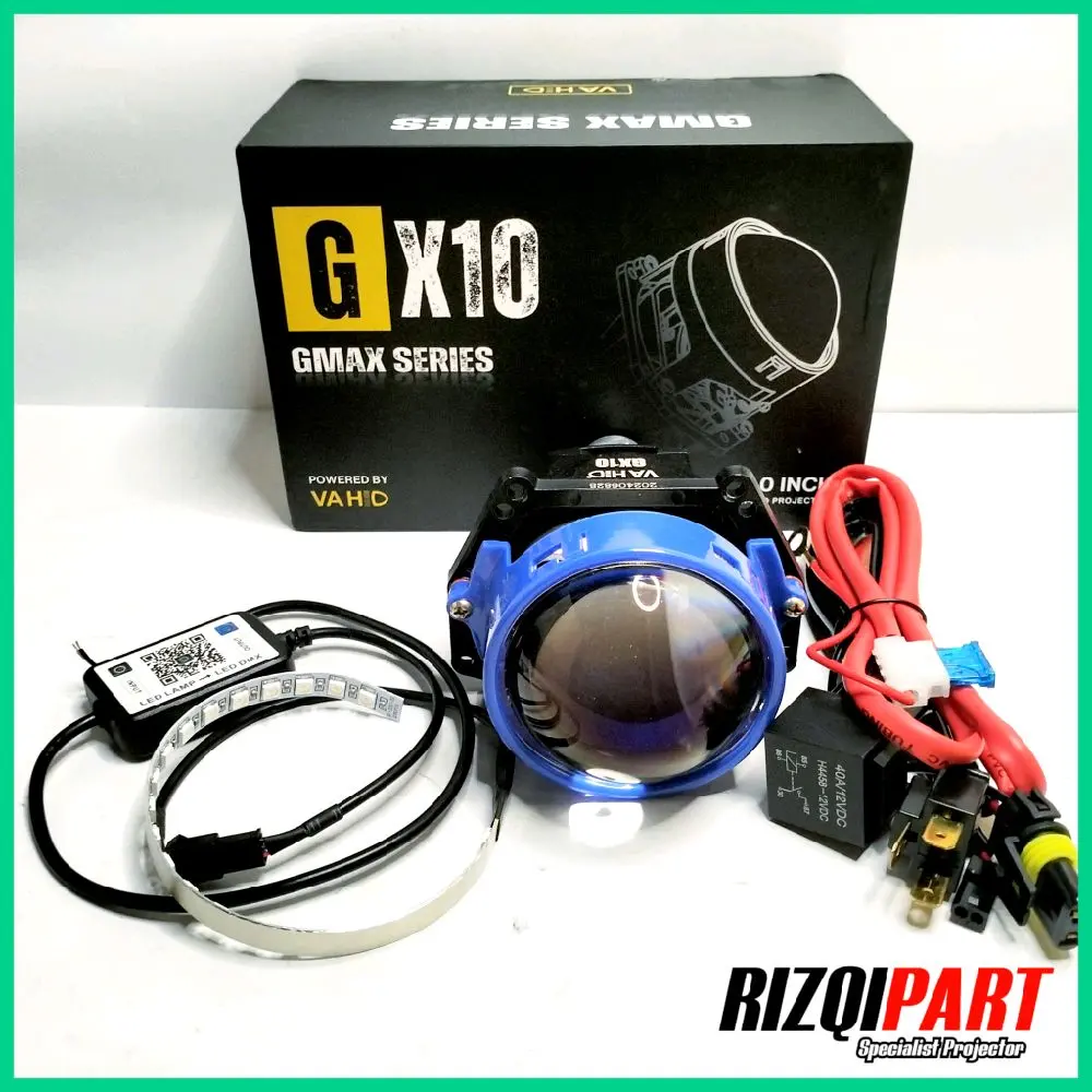 Vahid biled GX10 gmax series | led projector 3 inch purple lens dual core hi low beam satuan
