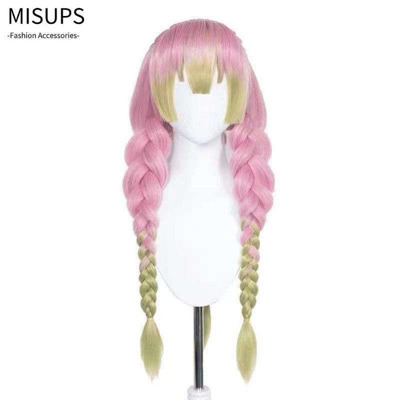MISUPS Demon Slayer Cosplay Tóc Giả, Demon Slayer Dài Kimetsu no Yaiba, Chất…