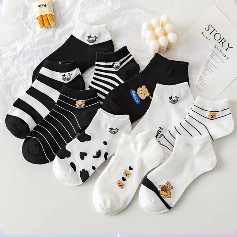 Kaos Kaki pendek Wanita 1set isi 5pasang AG102 7