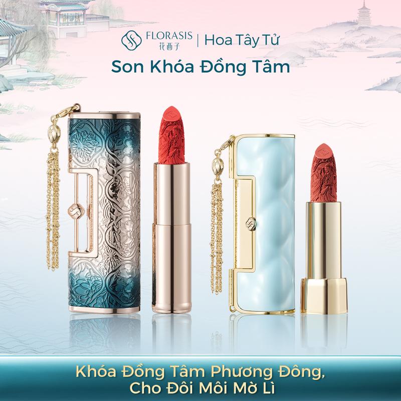Hoa Tây Tử Son Khóa Đồng Tâm 3.8g Florasis | Khóa Đồng Tâm Phương Đông, Cho Đôi…