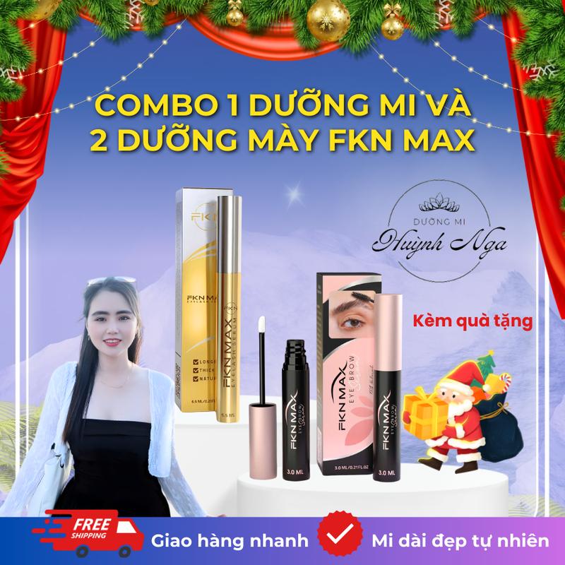  @Combo 1 Dưỡng Mi và 2 Dưỡng Mày FKN Max – Chăm sóc trọn bộ giúp hàng mi & lông mày trông khỏe dày & óng mượt 