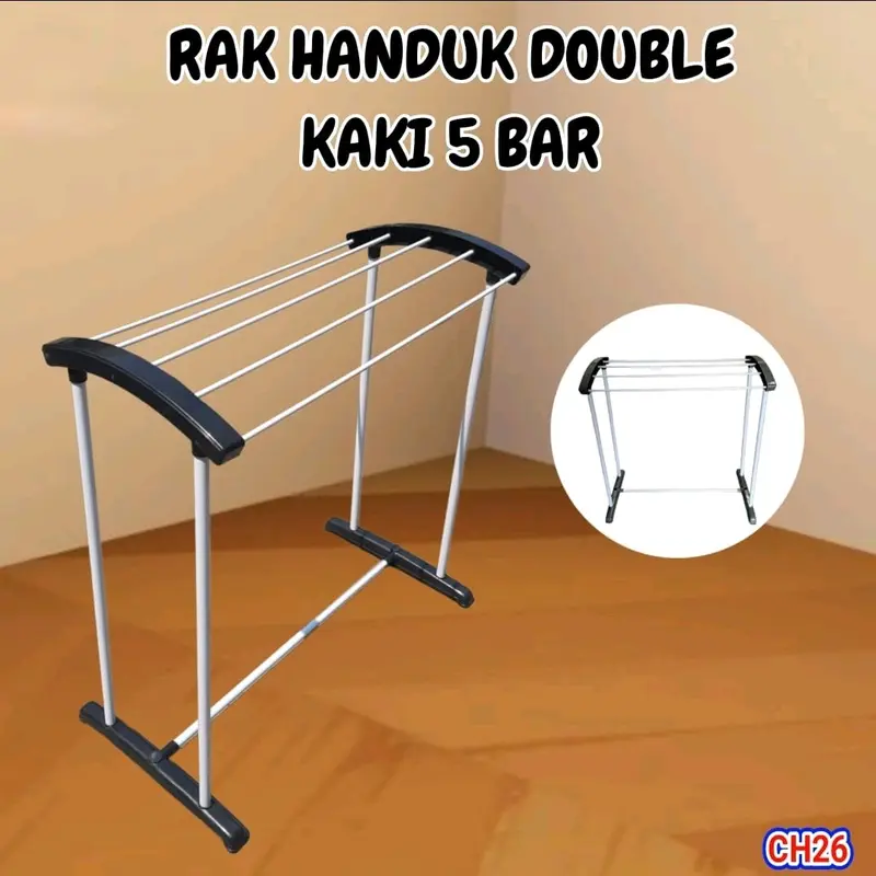 RAK HANDUK FULL BESI WARNA RODA Jemuran Pipa Plastik TANPA RODA 0