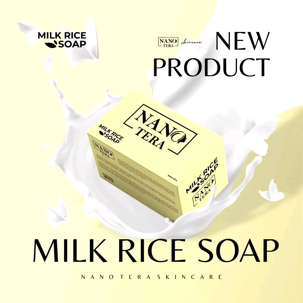 SABUN MILK RICE NANOTERA BPOM | MENCERAHKAN KULIT Mandi Soap Kering