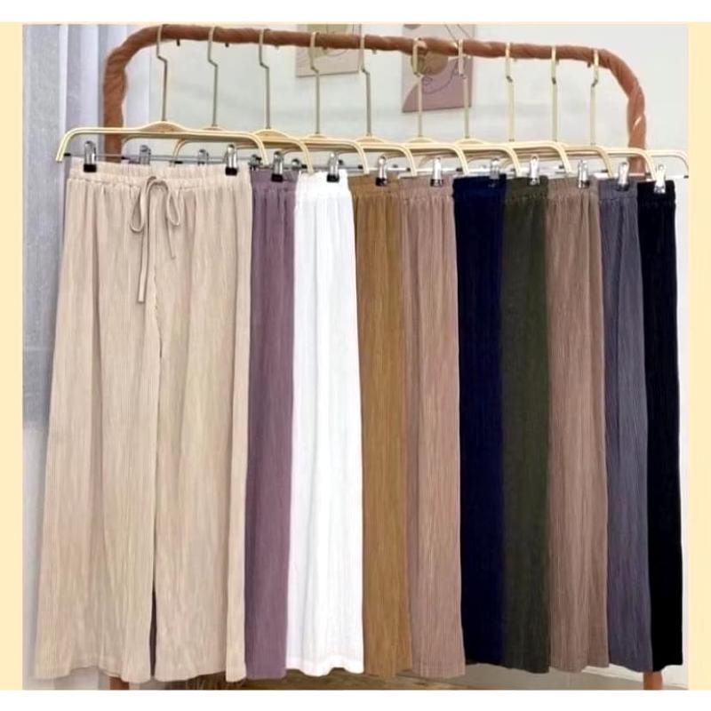 YC- CELANA KULOT PLISKET LIDI PREMIUM Bawahan Wanita Kekinian Modern Karet Nyaman 4