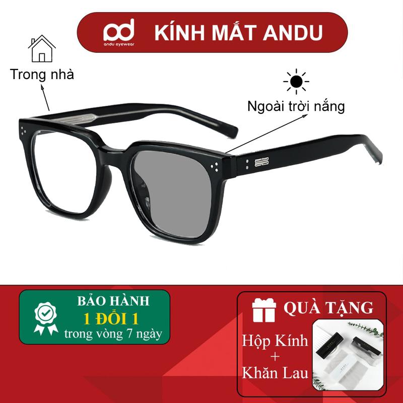  9137 Gọng kính cận dáng vuông ANDU thời trang nam nữ GM MONACO chống tia UV chất liệu nhựa kèm hộp kính và khăn lau 