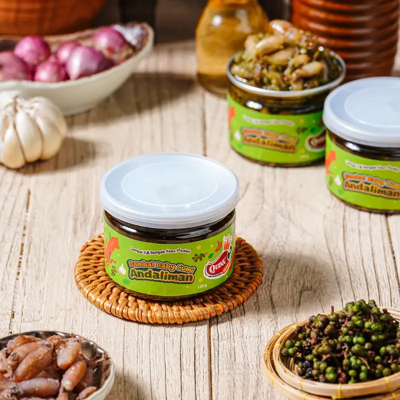 QuinnSambal - Sambal Baby Cumi Andaliman khas Medan Food Makanan 150g 3