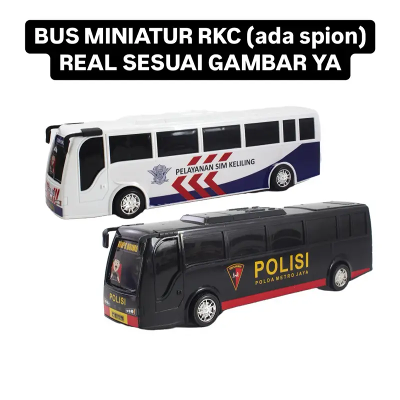 Mainan kendaraan Bus polisi Bus transjakarta Friction RKC 2041-1/4