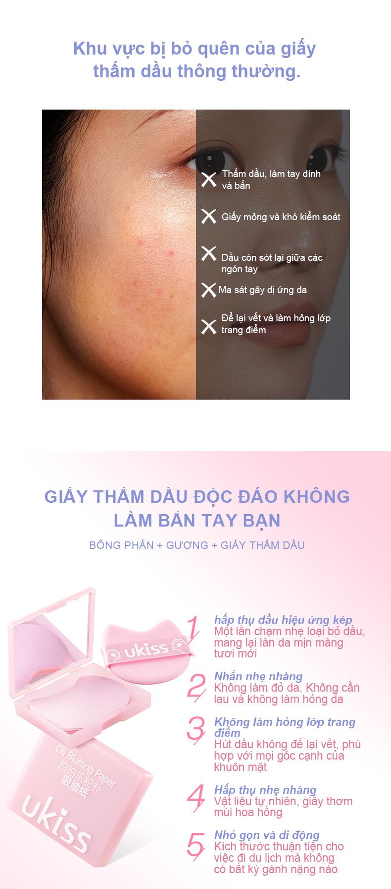 Product Introduction of UKISS Giấy Thấm Dầu Có Gương Kiểu Dáng Mèo Đáng Yêu Dụng Cụ Kiểm Soát Dầu Cầm Tay 100 Chiếc Thích Hợp Cho Phụ Nữ Trang Điểm Mỹ Phẩm Cosmetic 26