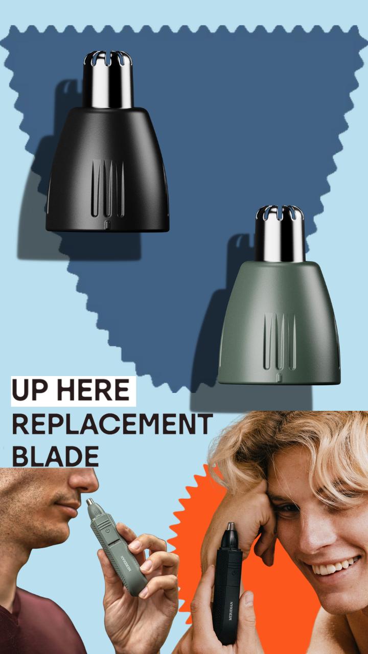 Product Introduction of The Meridian Up-Here Nose & Ear Trimmer Replacement Tip (1 Replacement Tip) Sharp Reusable Blades 2