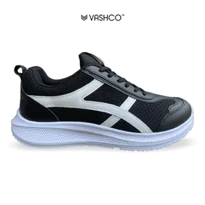 Sepatu Running Outdoor VASHCO ZENIX Black White, Unisex Sport Shoes - Pria sepaturunning murah sepatulari