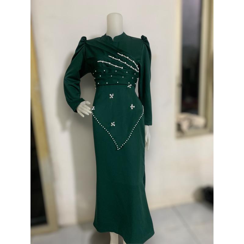 Product Introduction of Afiya Dress Bridesmaid Muslimah-Gaun Modern Kekinian Dengan Mutiara Untuk Kondangan Dan Acara Resmi Wanita Gamis 3