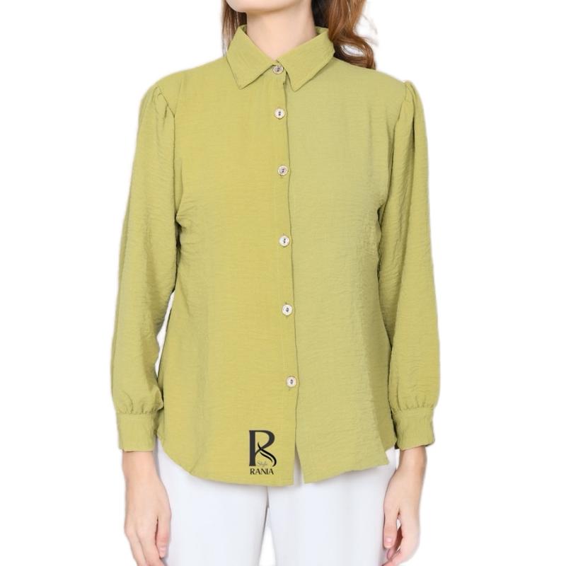RANIASTYLE KEMEJA BASIC MODEL TRENDY KRINCLEHOMEDRESS Rayon dasterkekinian Wanita 2