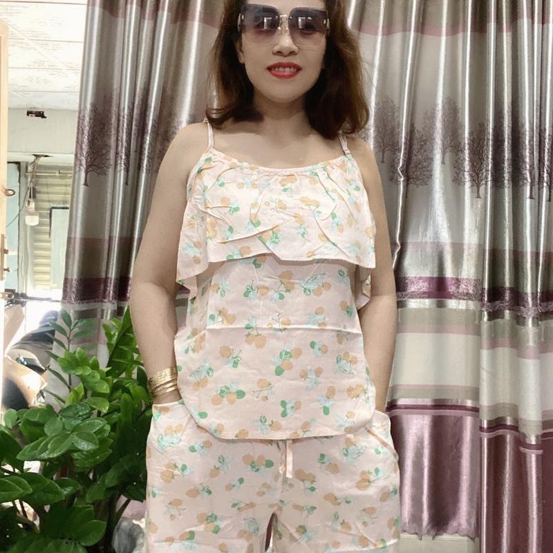 Bộ Đùi 2 Dây (Tà trước Bèo ).Quần có Túi .Tonlanh Nữ 1