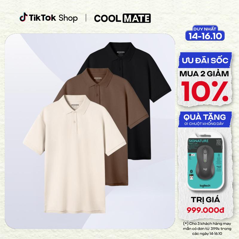 Combo 3 Áo Polo nam Pique Cotton Úc - Coolmate