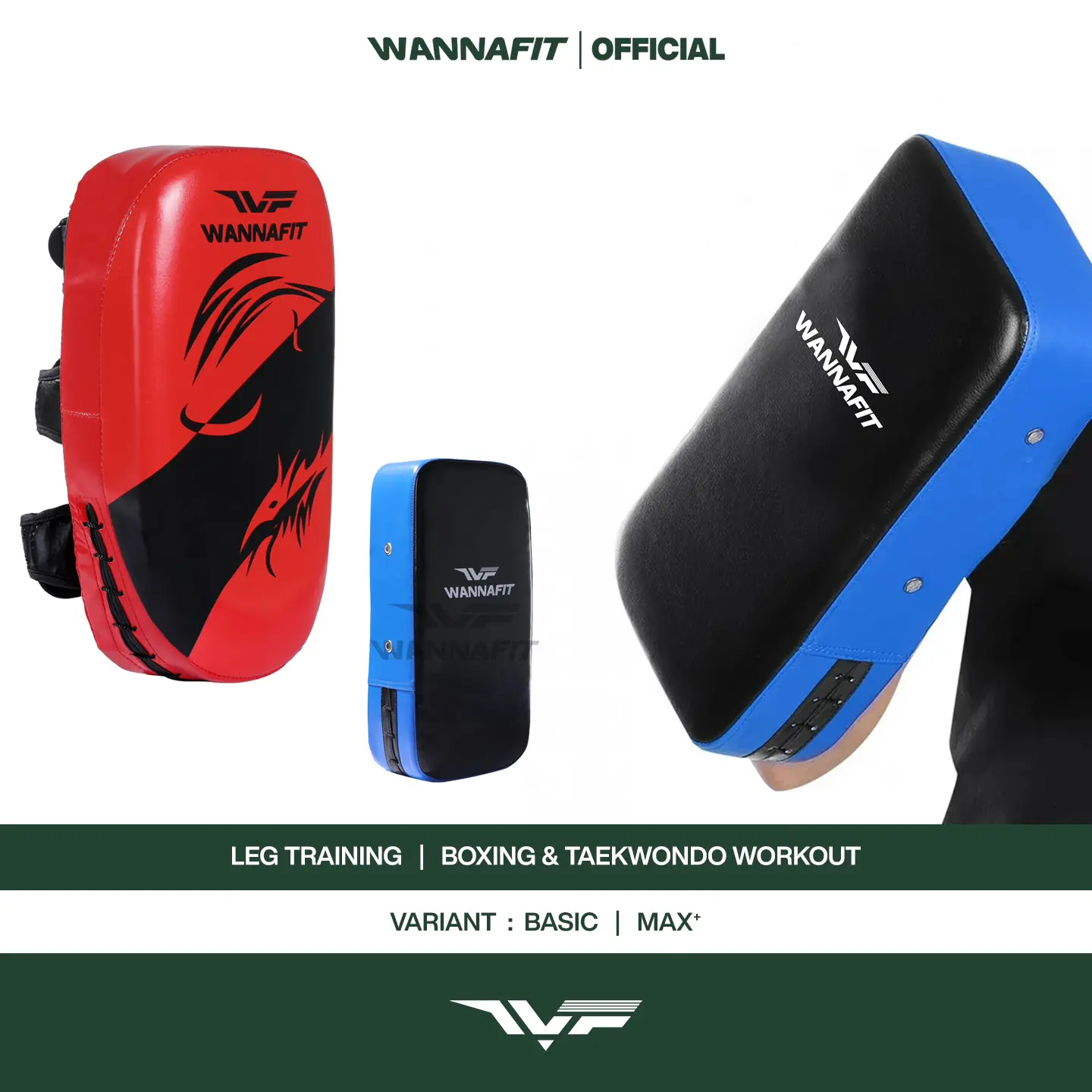 WANNAFIT Kick Pad | Samsak Tinju Kaki | Peralatan Tinju & Bela Diri