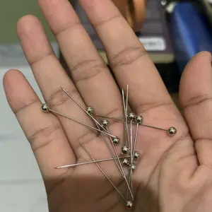 Jarum pentul silver / jarum pentul dressmakers perak pins isi 80pcs