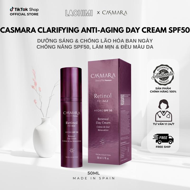 Hàng Công Ty X10_Casmara Kem Dưỡng Giảm Lão Hóa Retinol Proage Renewal Day Cream SPF 50