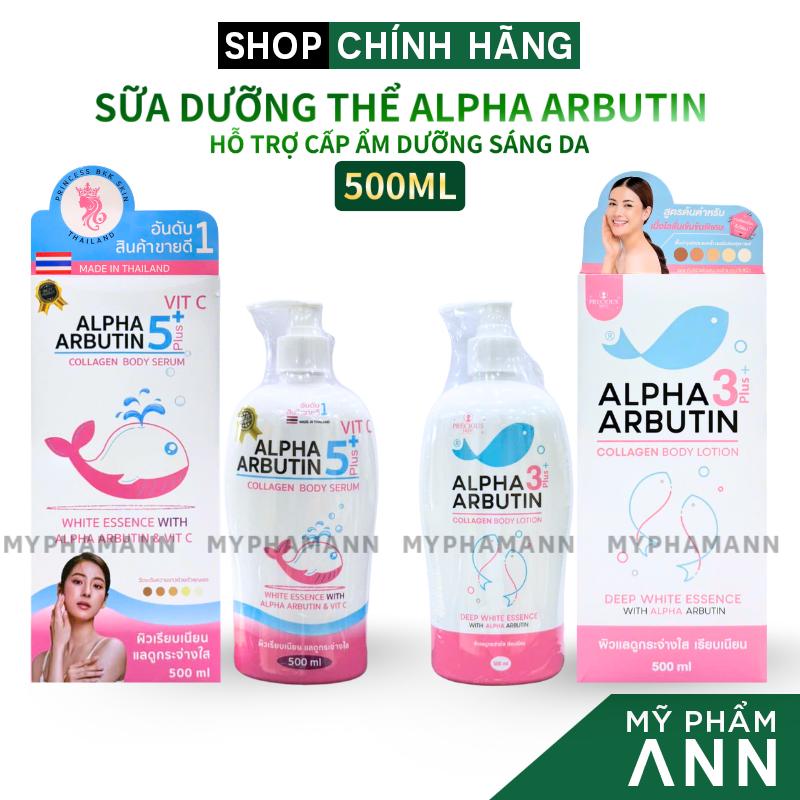 Kem Body Hỗ Trợ Dưỡng Trắng Body Alpha Arbutin Collagen Lotion 3 Plus+ Và 5 Plus + Chính Hãng 500ml