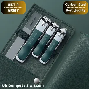 Best Quality - Manicure Set 4 Alat Perawatan & Gunting Kuku Carbon Steel Nail