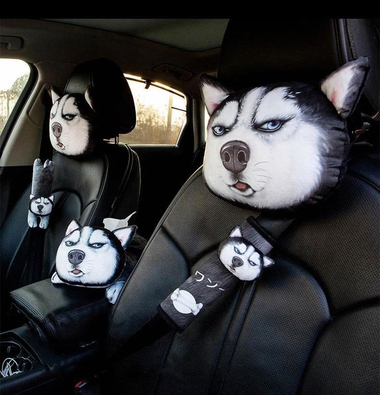 Product Introduction of Car Pillows Headrest Neck Cushion Auto Supplies Car Shoulder Pad Accessories Cervical Cushion Woman Travel 3D Animal Soft Pillow 2