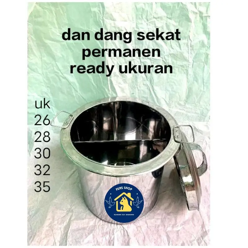 dan dang mie ayam sekat permanen bahan stanliss TEBAL anti karat dan bocor 0